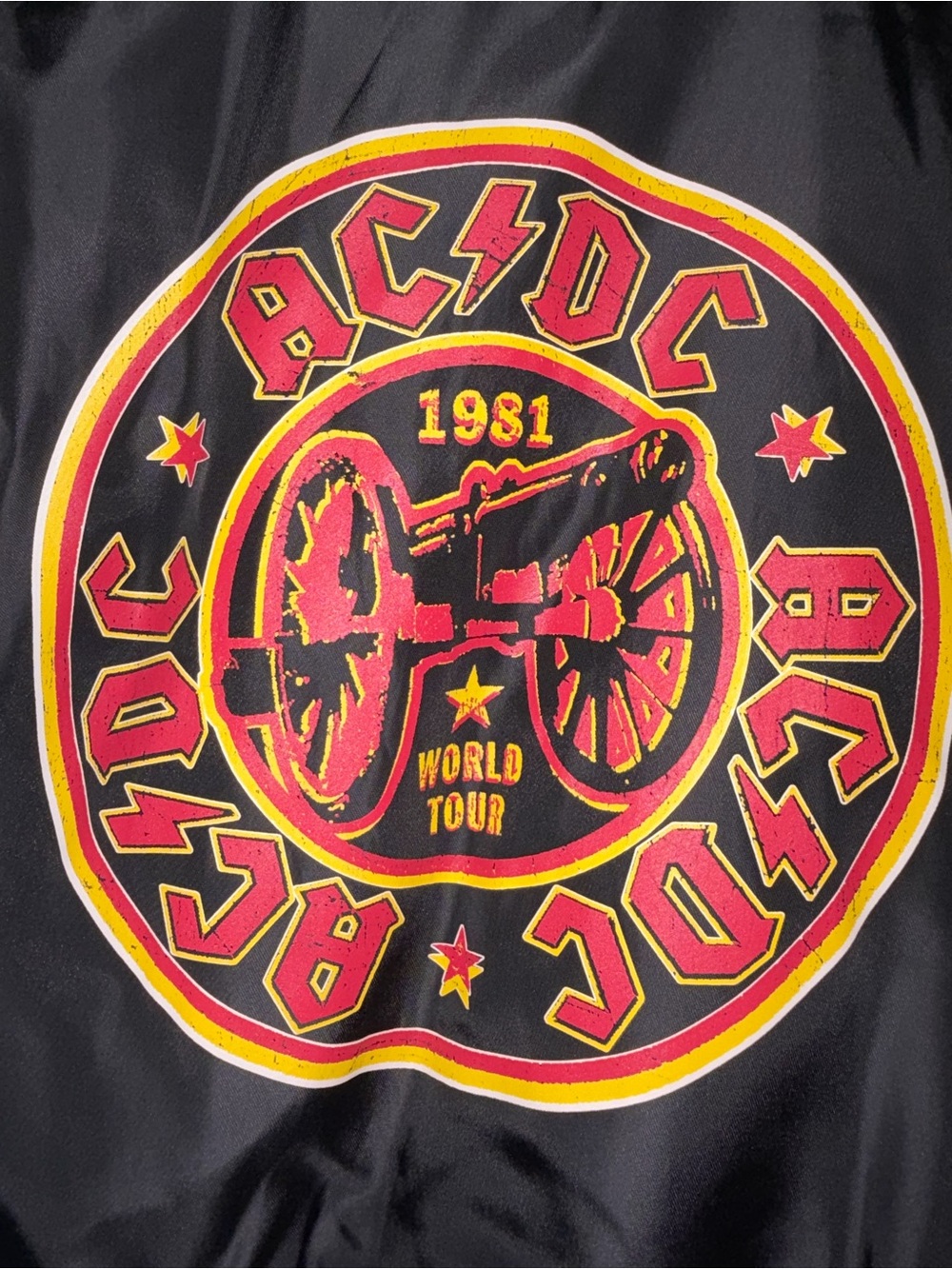 Vintage AC/DC Heavy Metal Rock Band Tour BomberJacket w/ Logo. Punk, Streetwear - Picture 7 of 10